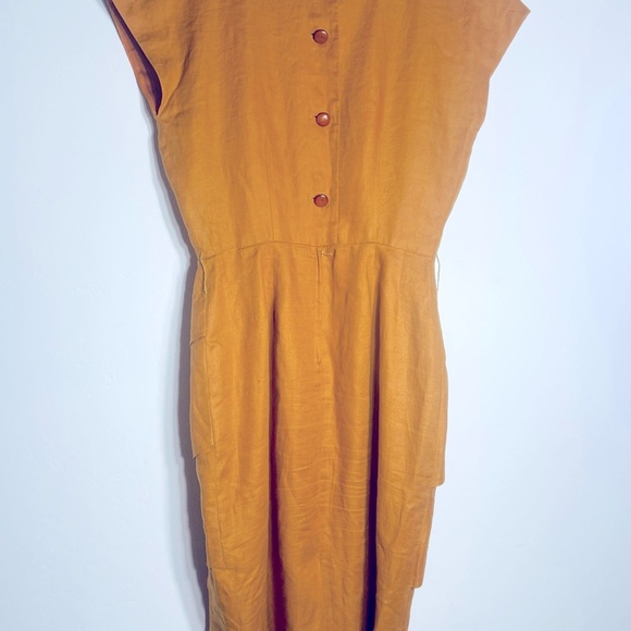 NWOT ST. GILLIAN VINTAGE 80’s 100% LINEN DRESS - Picture 4 of 15